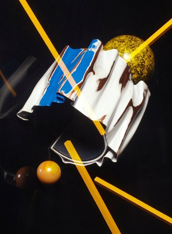 Crushed metal bracelet by C&#233;line