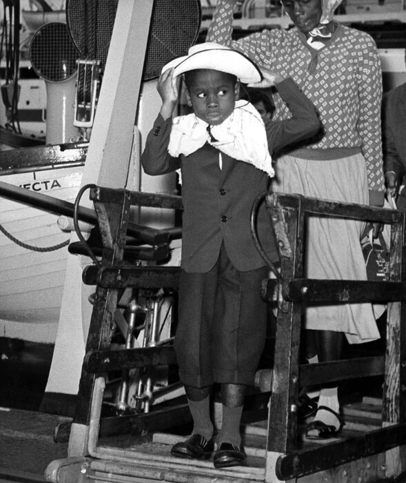 Youngster at Southampton Docks, 30 November 1961