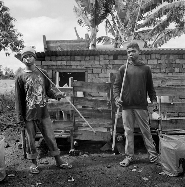 Young spider collectors outside Antanarivo, Madagascar
