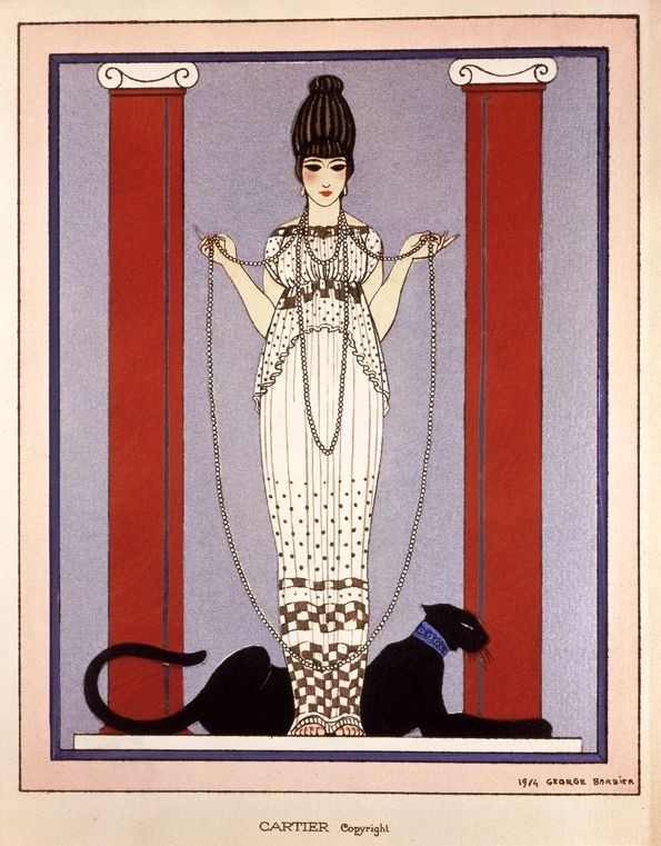 Women With Panther by George Barbier