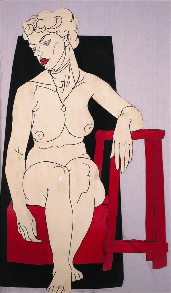 Nude at Red Table 1954
