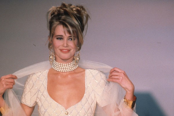 Throwback: Claudia Schiffer in 20 Chanel shows