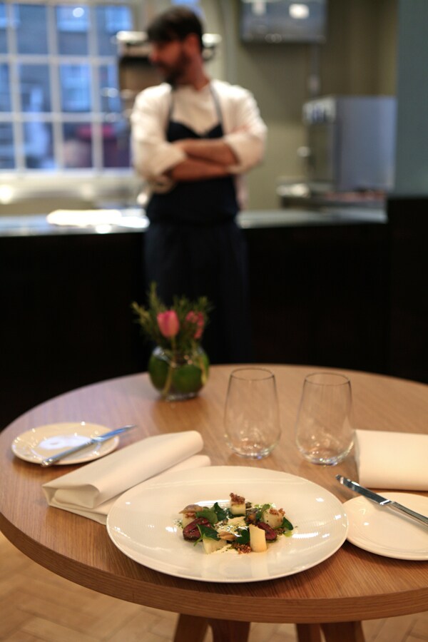 Nuno Mendes in the Viajante dining room