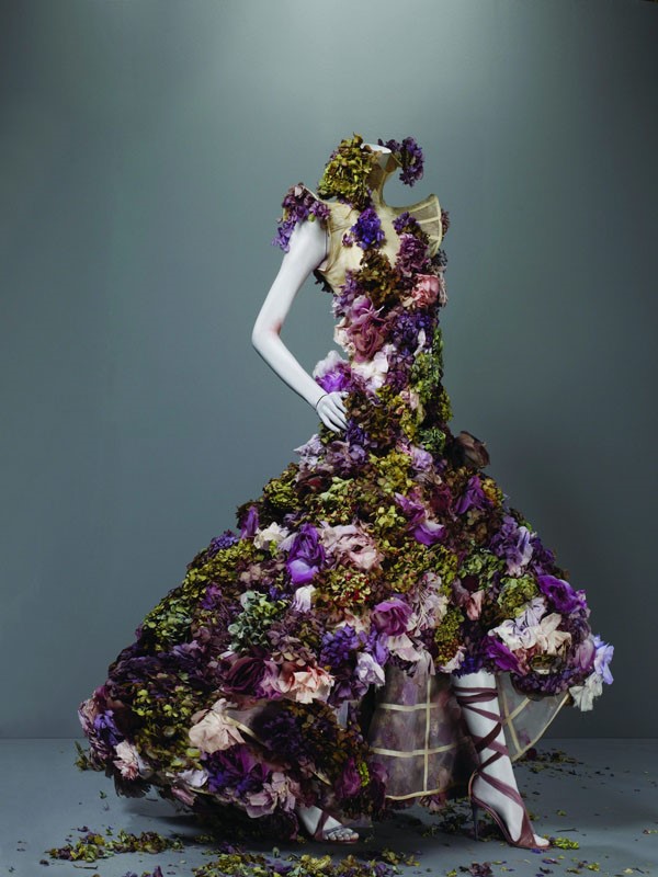 Alexander McQueen, Silk with Silk Flowers, Sarabande, Spring