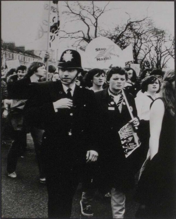 Punks on the Rock Against Racism demonstration.