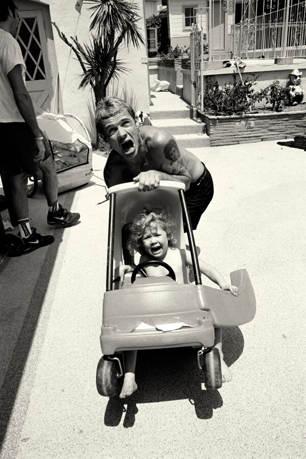 Flea and Baby from Red Hot Chili Peppers, from August 1992
