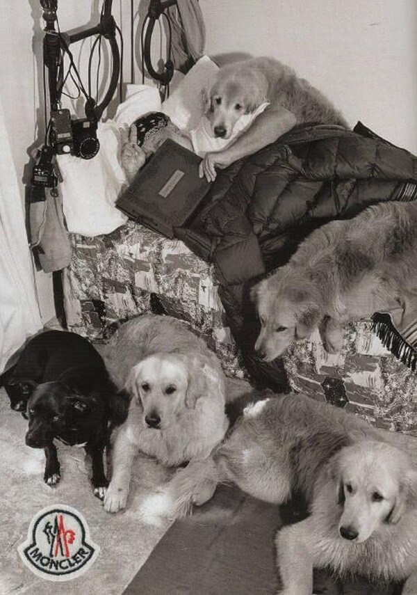 Self-Portrait of Weber with his Dogs for Moncler, 2009