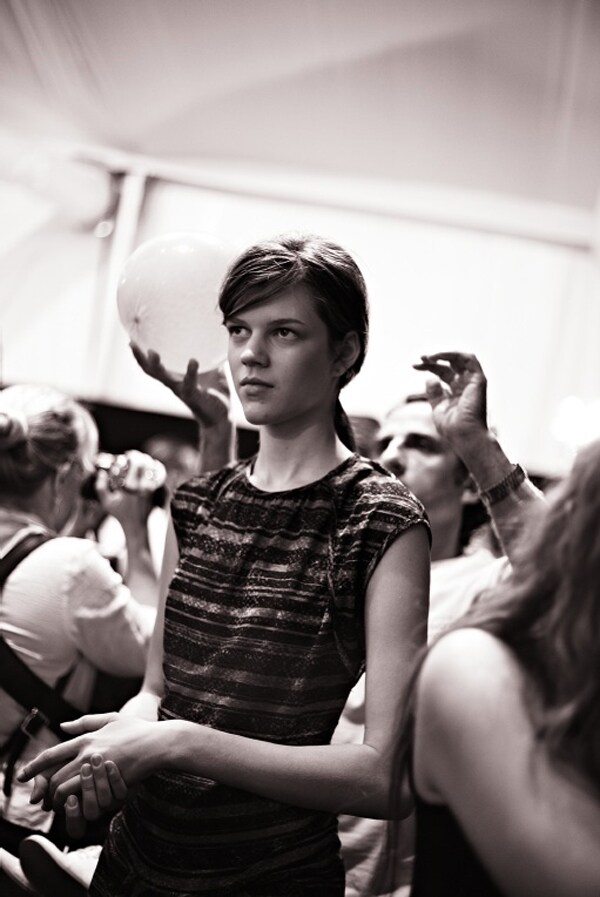 Backstage at Richard Chai Love, S/S12