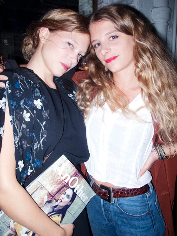 L&#233;a Seydoux and friend at the AnOther issue 21 launch dinner
