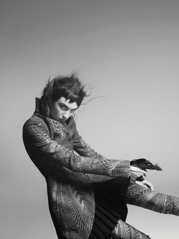 Patchwork shearling coat by Burberry Prorsum