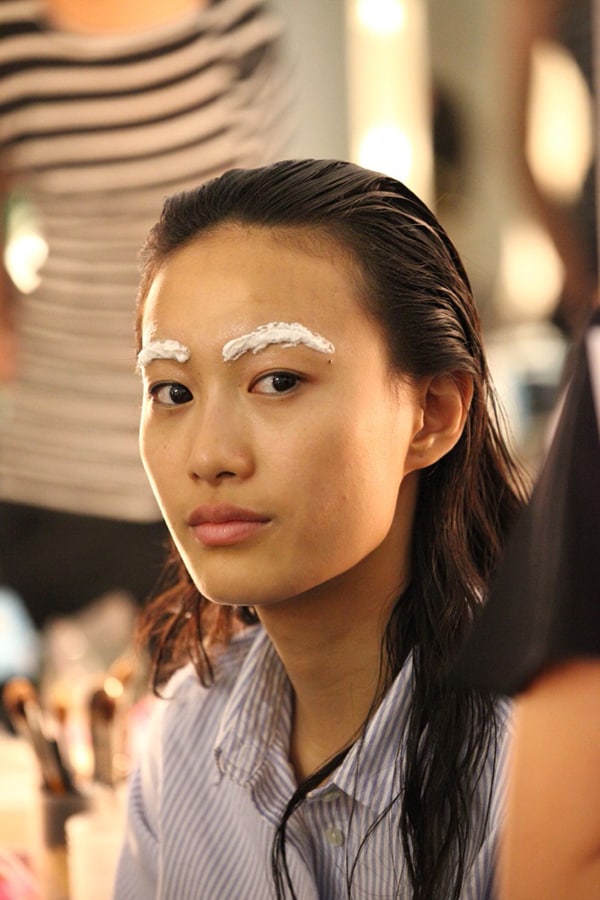 Backstage at YSL S/S12