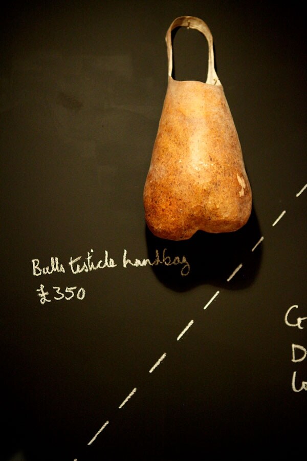 Bull&#39;s testicle bag from Tibet