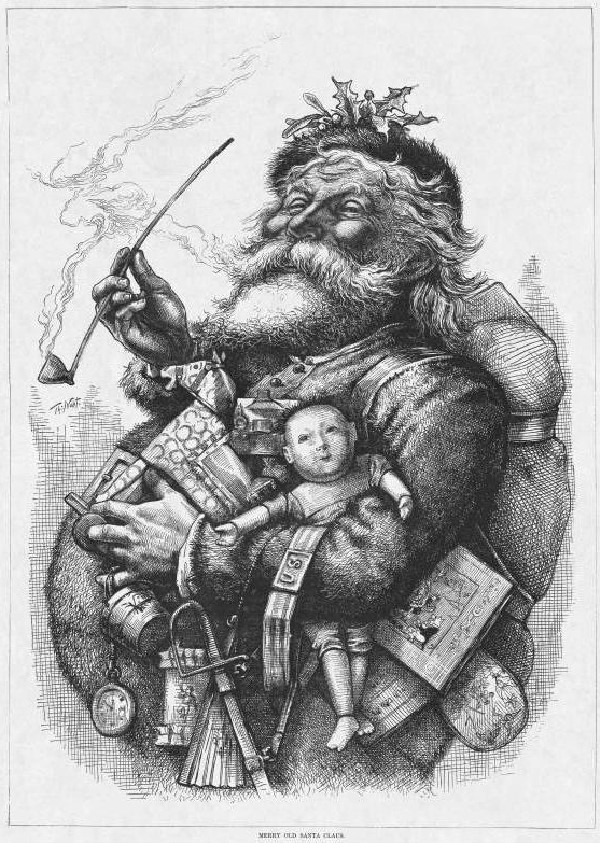 Santa Claus illustrated by Thomas Nast, 1862
