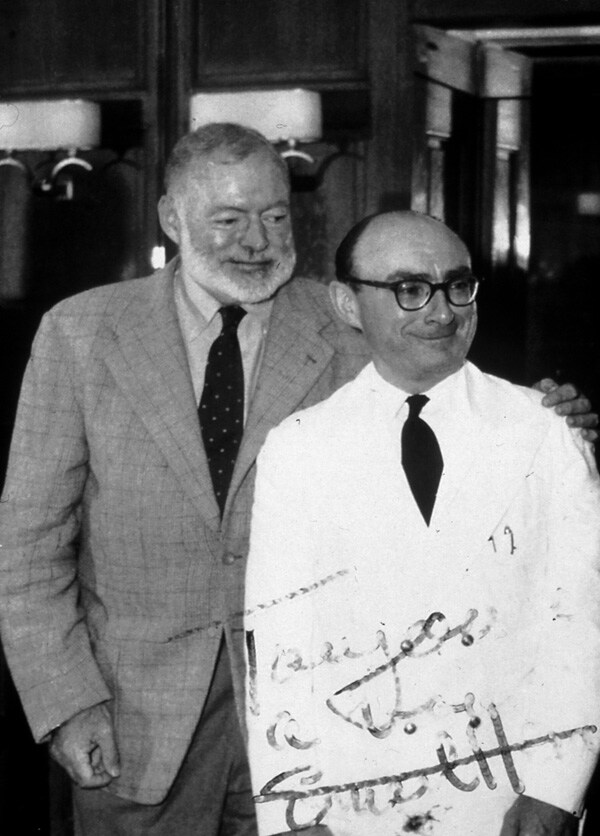 Ernest Hemingway and Bertin (former bartender at the Ritz fr