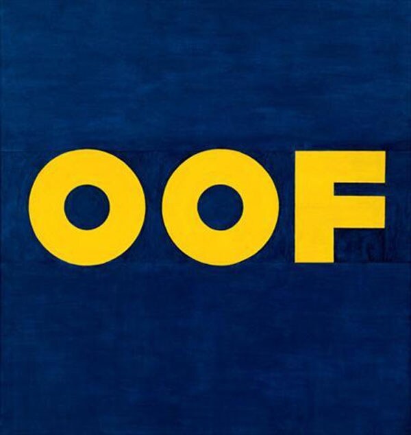 Oof by Ed Ruscha, 1962/1963 chosen by AnOther Website commis
