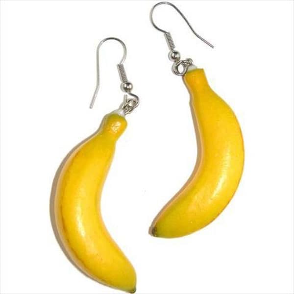 Banana Earrings by Prada chosen by AnOther fashion co-ordina