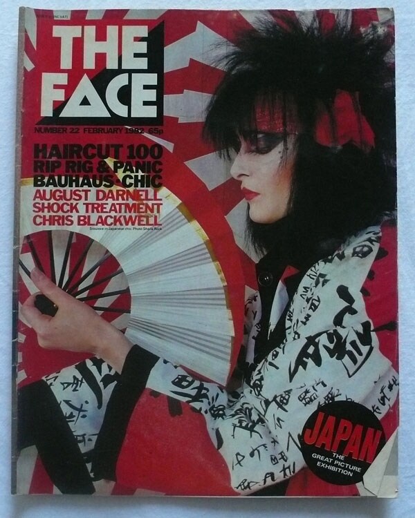 Siouxsie in Kanji raincoat, The Face cover, 1982