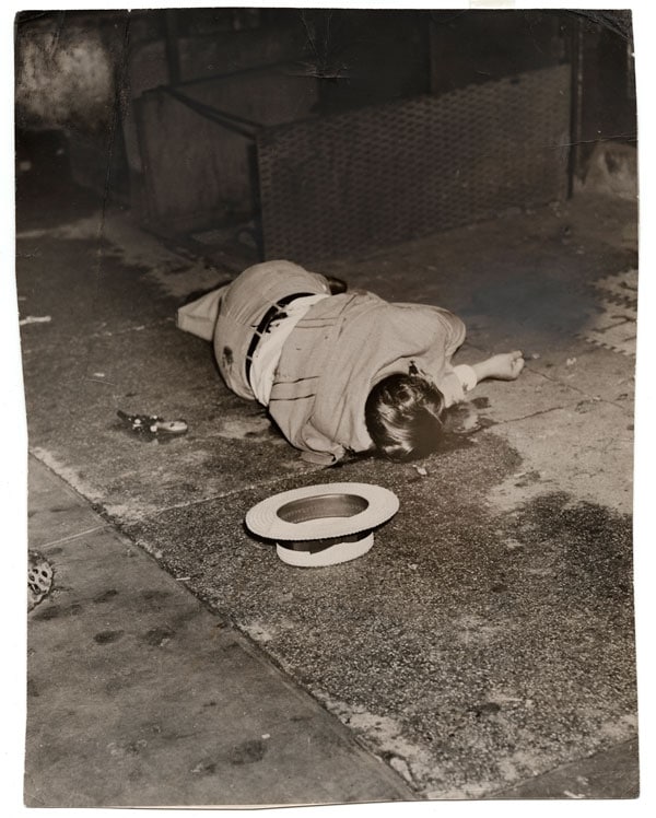 Weegee, [Body of Dominick Didato, Elizabeth Street, New York