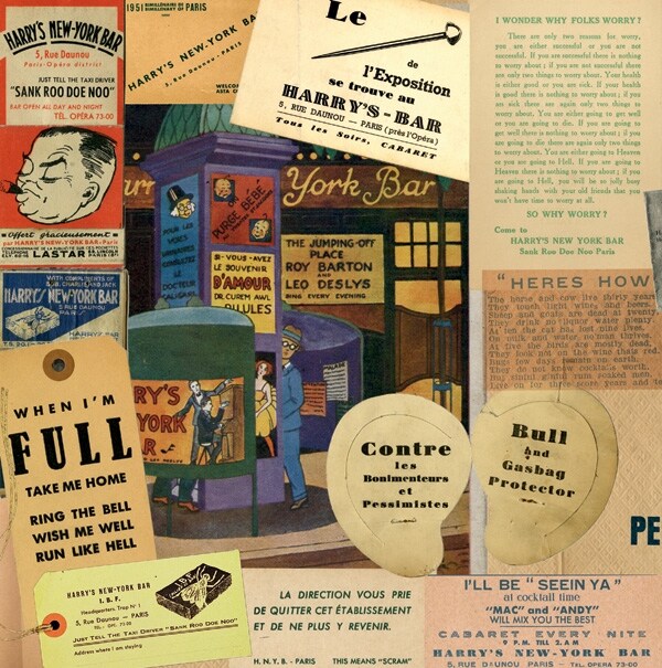 A scrapbook page from the bar&#39;s archives