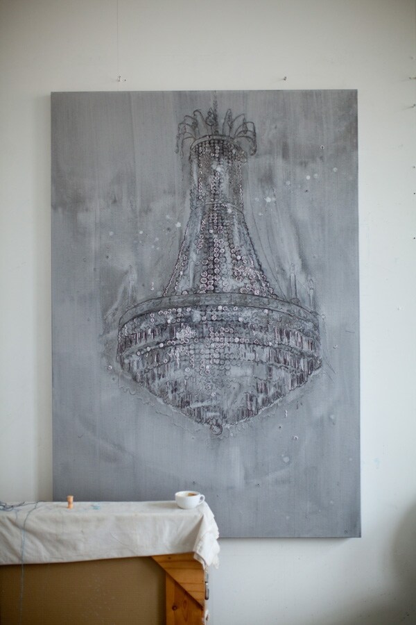 Michael Raedecker&#39;s studio
