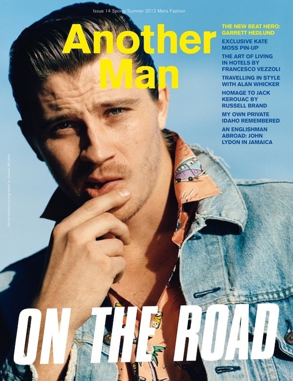 Garrett Hedlund on the cover of Another Man, S/S12