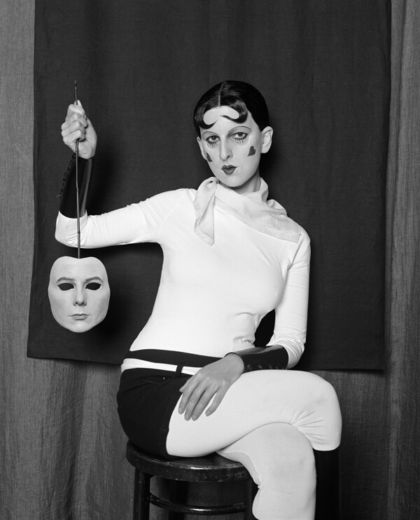 Me as Cahun Holding a Mask of My Face, 2012