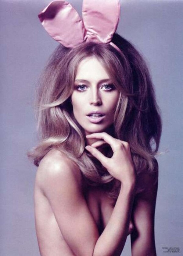 Raquel Zimmermann with bunny ears