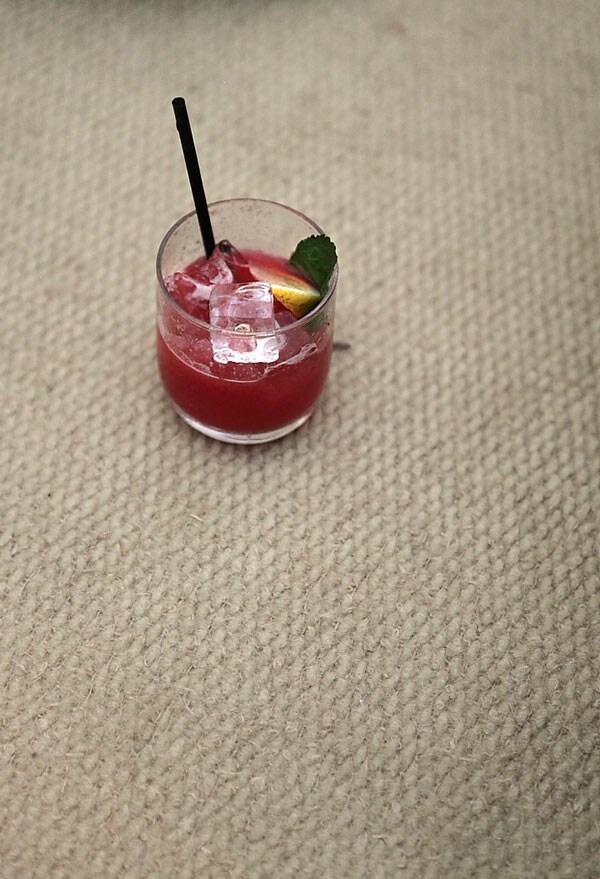 Raspberry gin cocktail