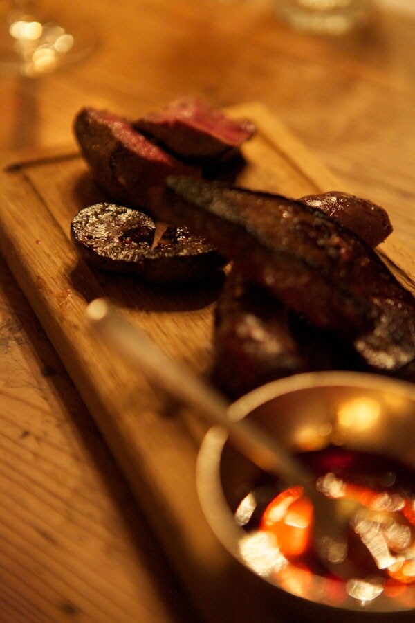Venison platter with kidney and liver
