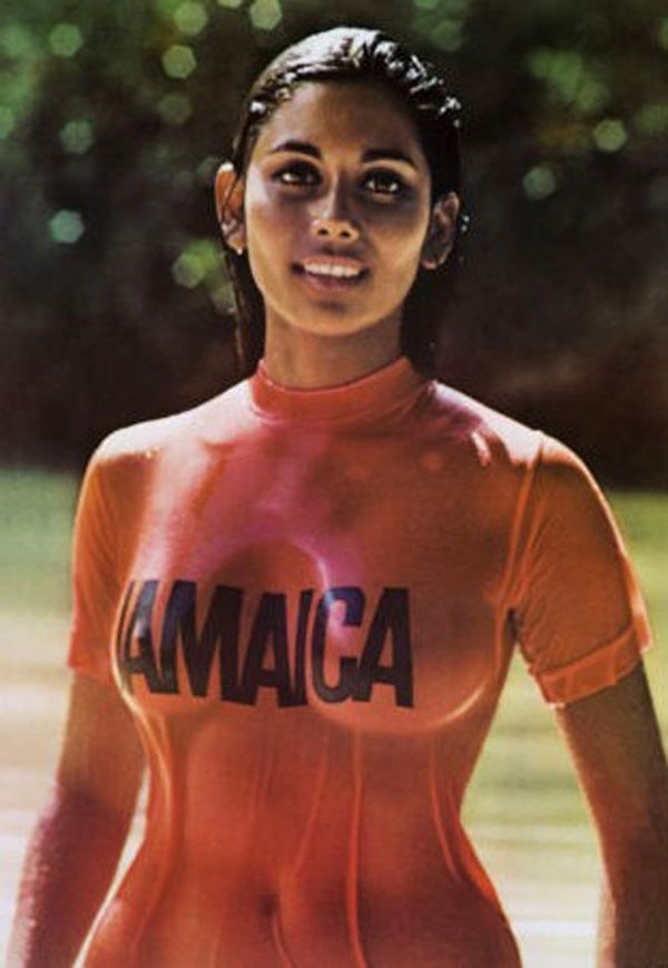 Sintra Bronte in a Jamaican tourist board campaign, 1972
