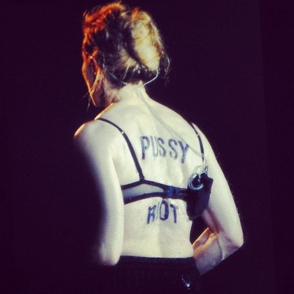 Madonna supporting Pussy Riot at Moscow&#39;s Olimpsky Stadium e