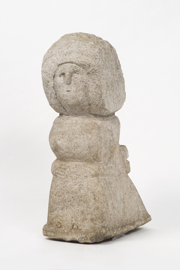 William Edmondson, Untitled (Woman with bow dress), c. 1940