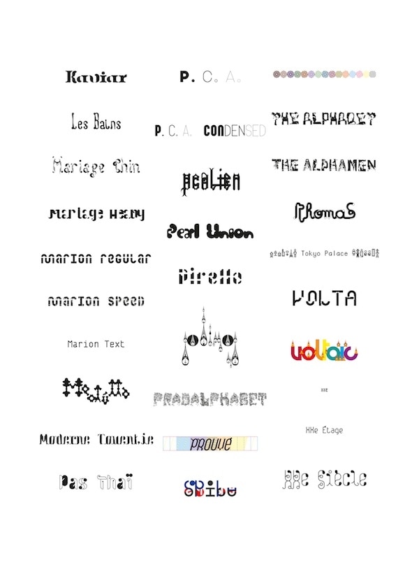 M/M (Paris) Typefaces, 1997-2001