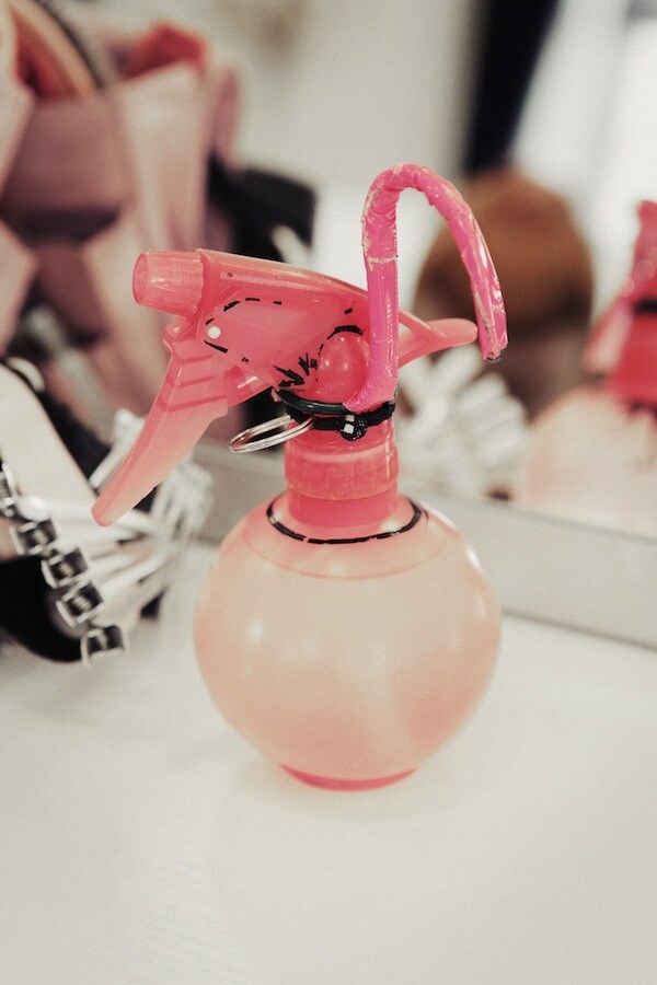 Backstage at Balmain S/S13