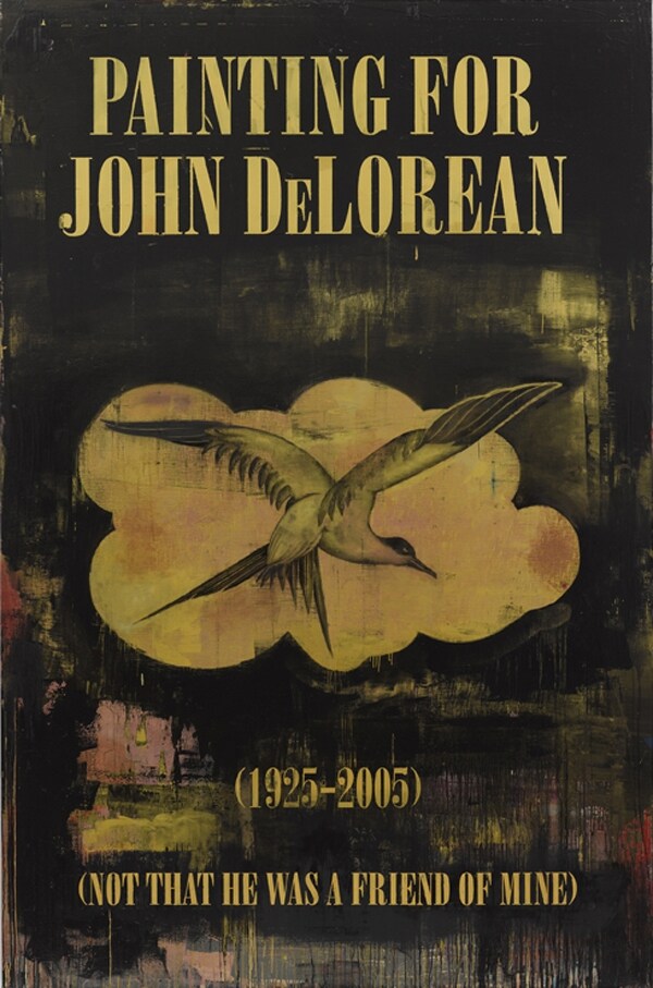Harland Miller, Painting for John DeLorean, 2012