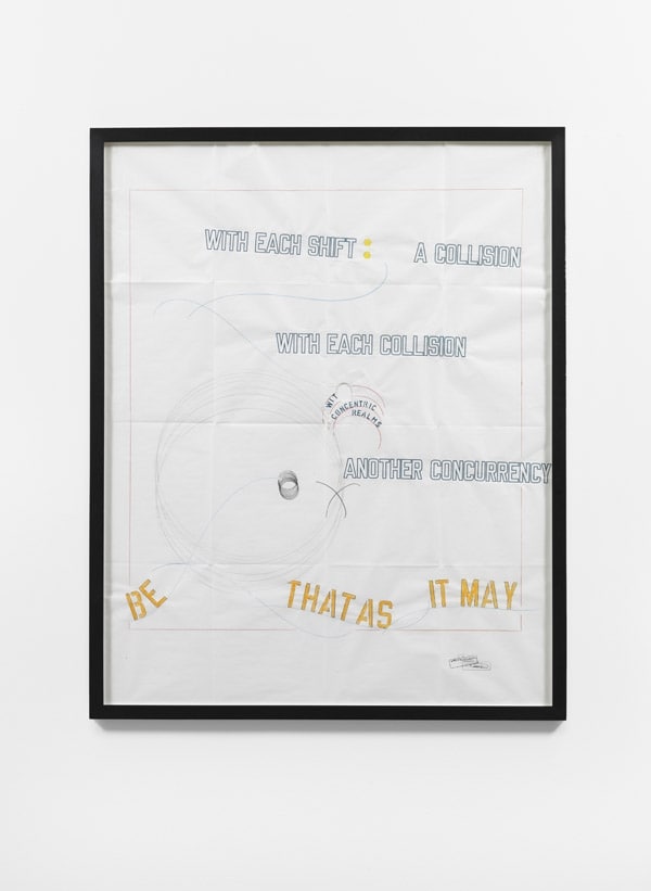 Lawrence Weiner, WITH EACH SHIFT: A COLLISION WITH EACH COLL