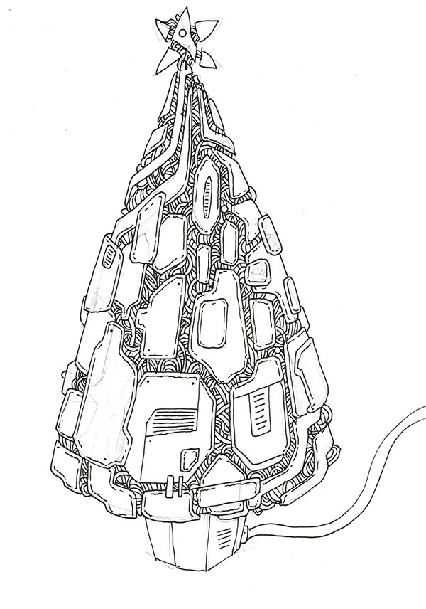 Sketch for Gary Card&#39;s Electric Tree