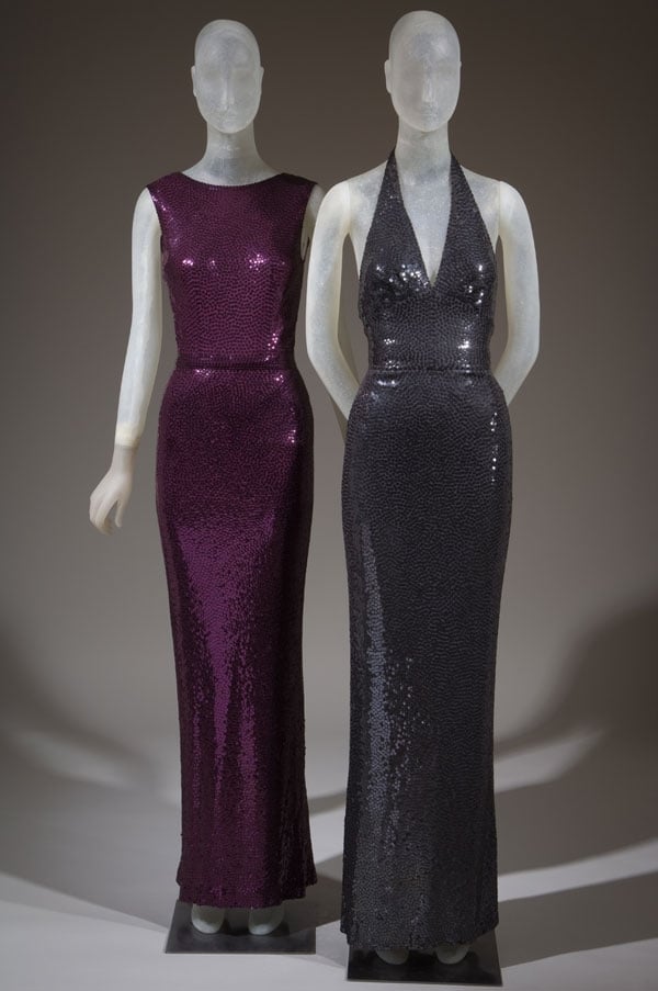 Norman Norell Mermaid evening dress Purple silk jersey, and 