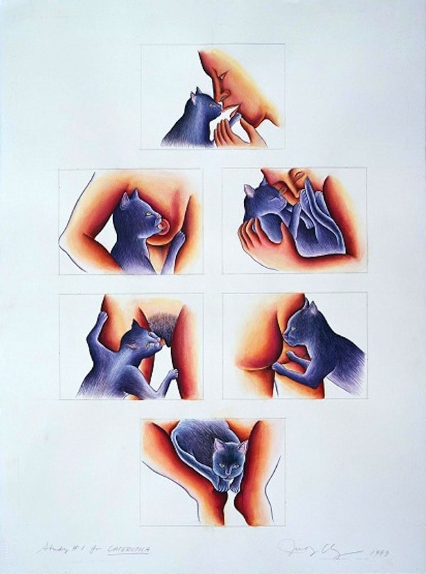 Study No 1 for Caterotica, Judy Chicago, 1999