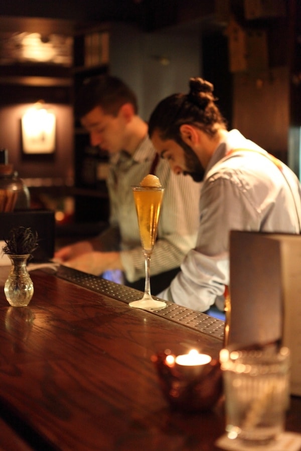 Behind the bar