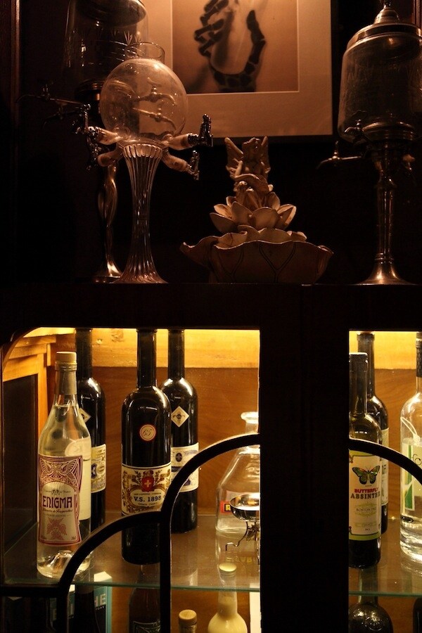 The vintage liqueur cabinet