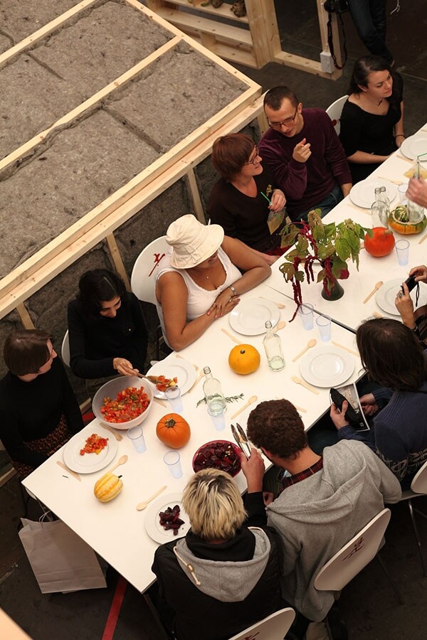 A view from above at Grizedale Art&#39;s Harvest lunch at Frieze