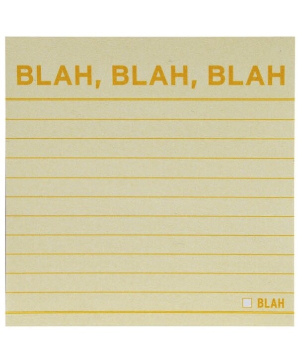 Blah Blah Blah sticky notes