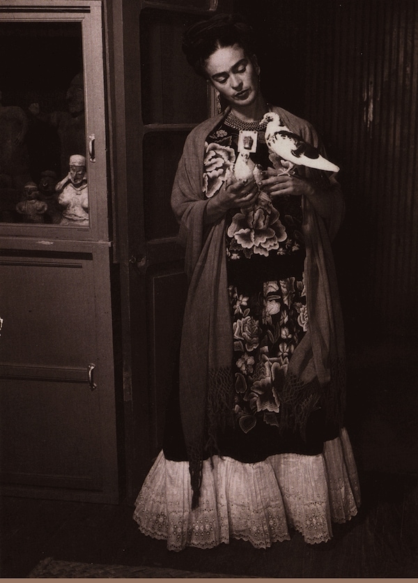 Frida Kahlo and dove, ca. 1930s