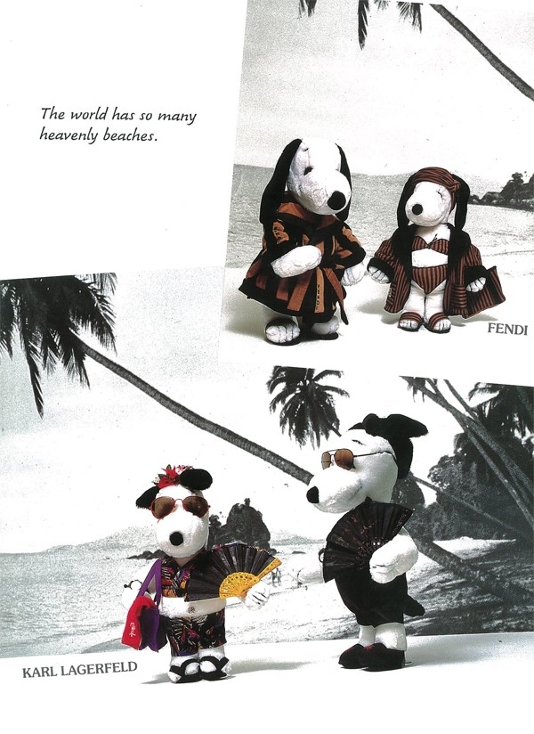 Snoopy dressed by Fendi and Karl Lagerfeld