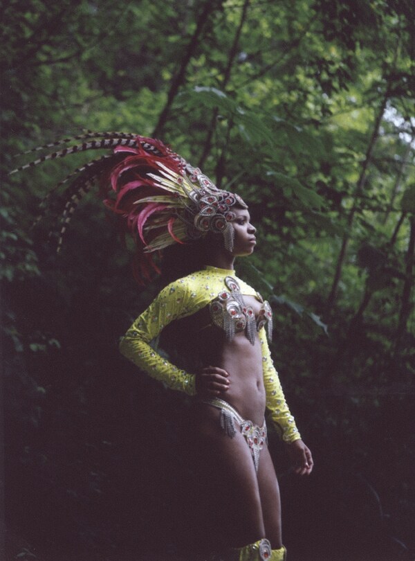 Dancer Dani in costume for the Rio Carnival