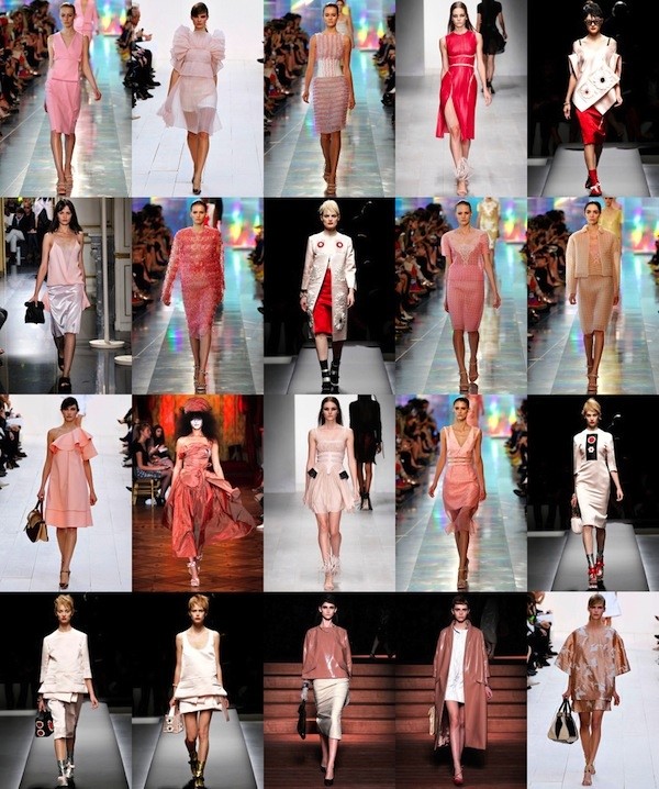 Pink looks from the S/S13 collections