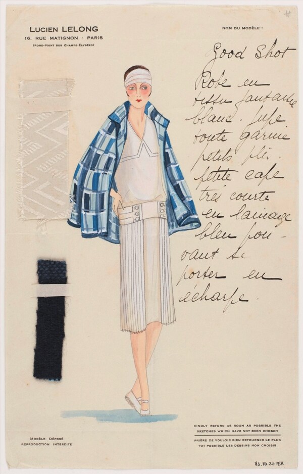 &quot;Good Shot&quot;, registered design by Lucien Lelong (1889-1952)