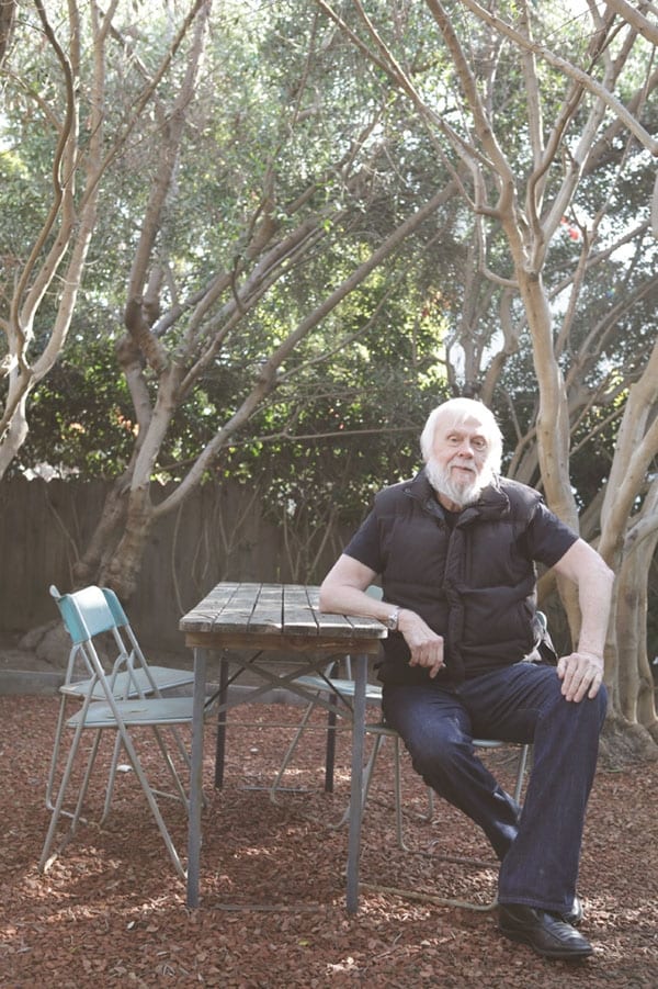 John Baldessari in his garden