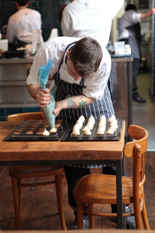 Making chicory teacakes at The Clove Club